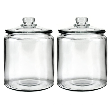 Glass 0.5 Gallon Storage Jar, Set of 2